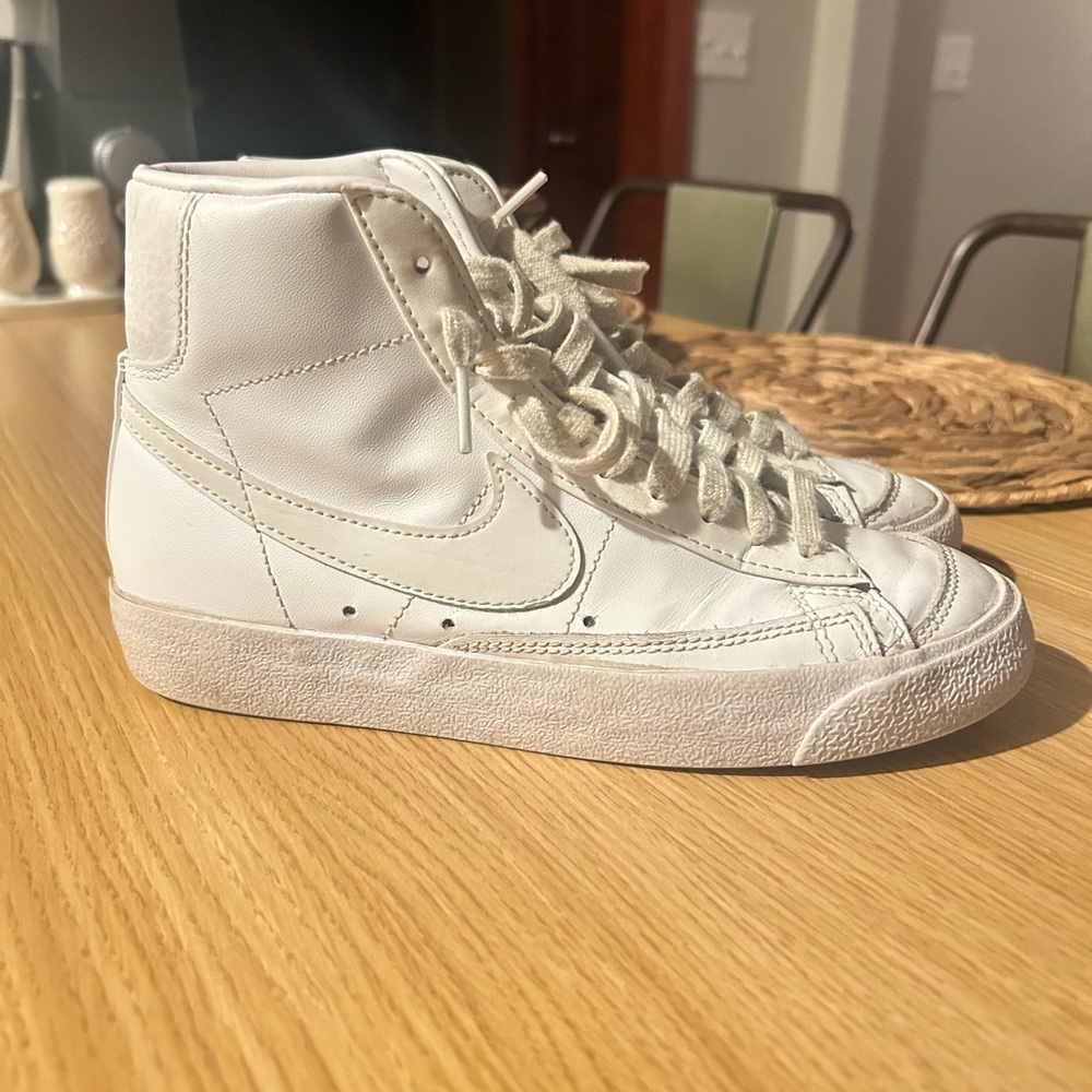 White Nike Blazers